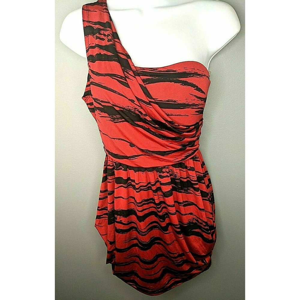 Charolette Russe Bodycon Dress Size Small One Sleeve Shirt NEW